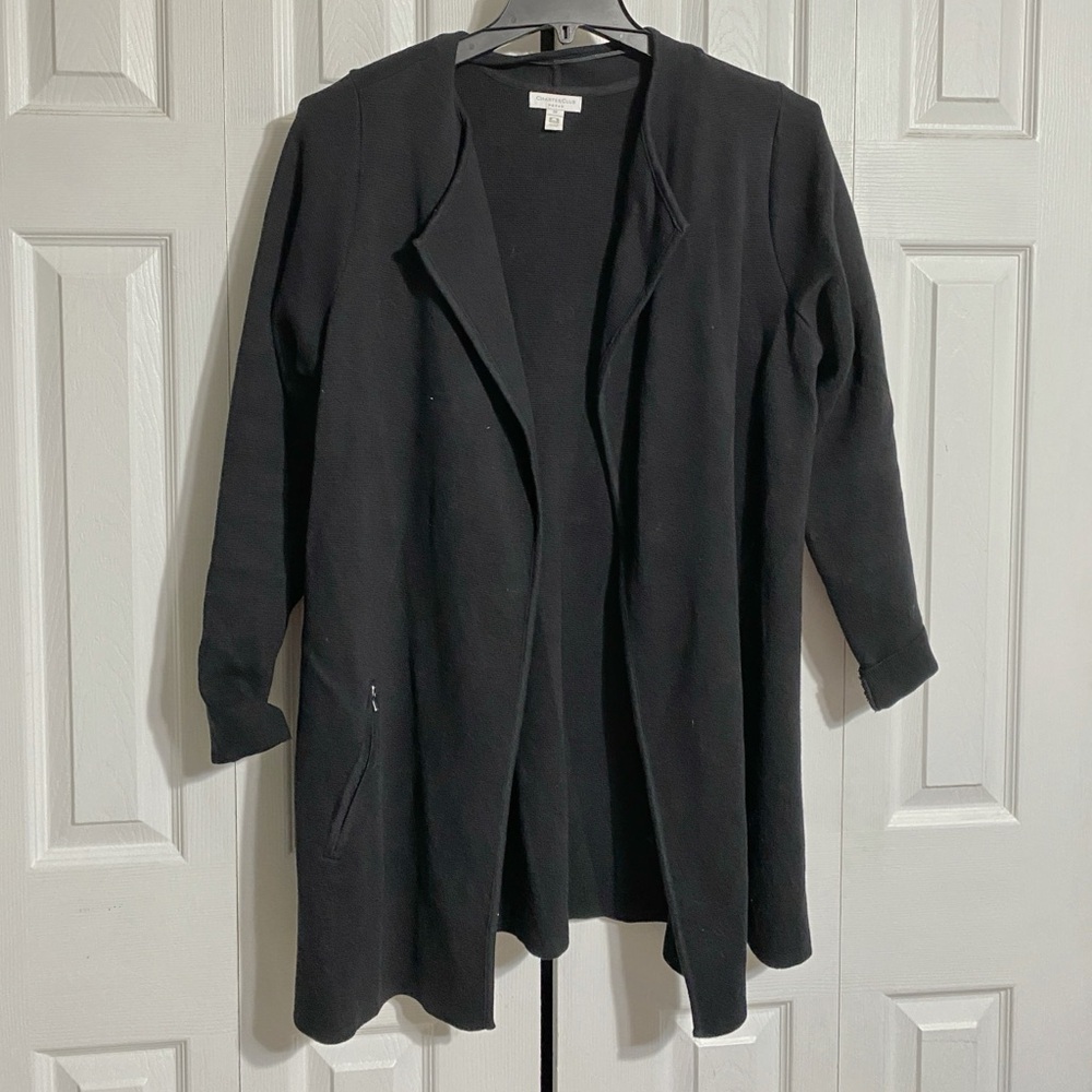 Pretty Charter Club woman cotton black cardigan sweater size 0X
